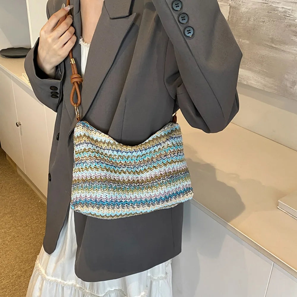 Bohemian Woven Straw Bag – Women's Beach Crossbody