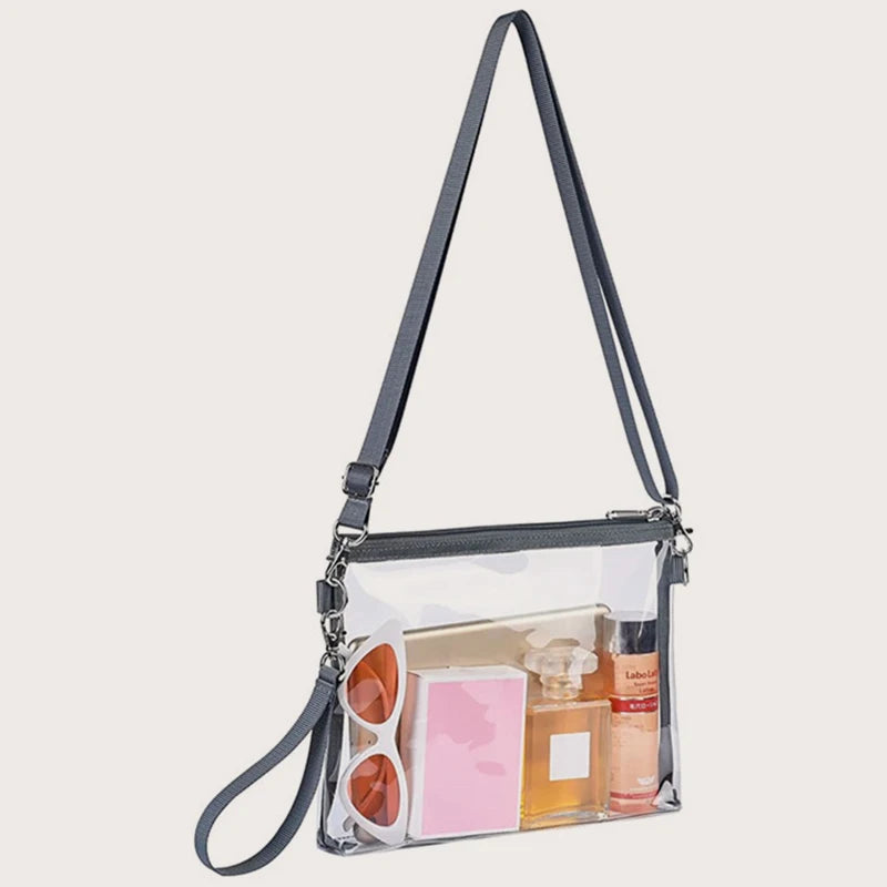 Clear PVC Crossbody Bag for Women – Transparent Shoulder Bag