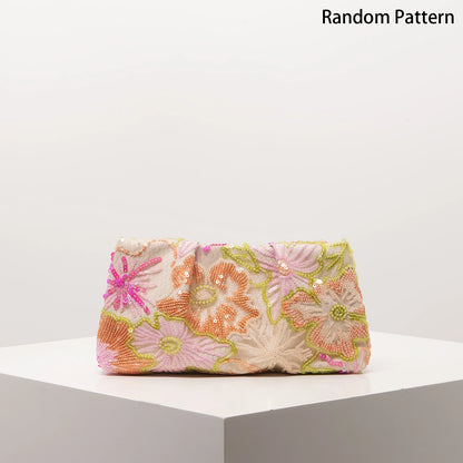 Clutch Bag Sequin Bag Floral Pop Embroidery Bag Gala Night Prom Bag