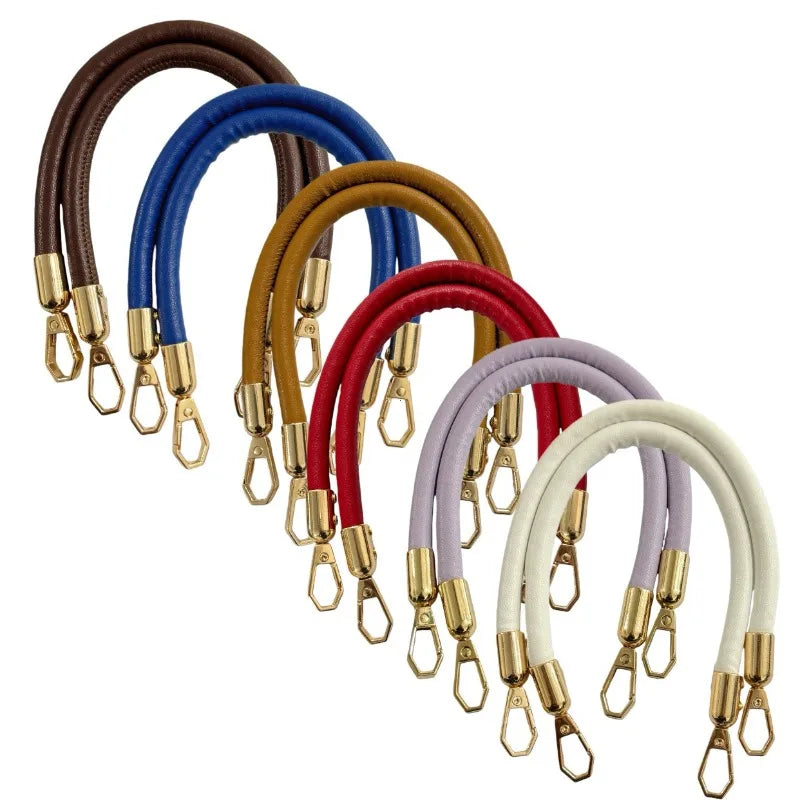 PU Leather Bag Handle Strap with Gold Chain Buckle – 40cm
