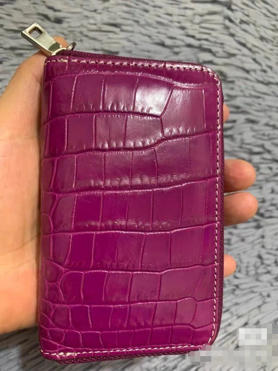 Genuine Crocodile Leather Card Wallet for Women