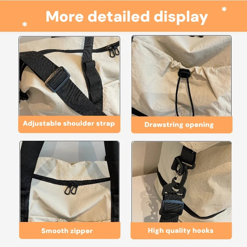 Large Capacity Gym Duffel Bag with Shoe Compartment for Travel & Yoga