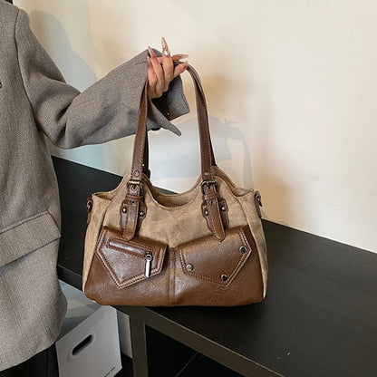 Retro Shoulder Tote Bag – Versatile Women's Handbag