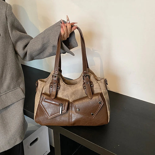 Retro Shoulder Tote Bag – Versatile Women's Handbag