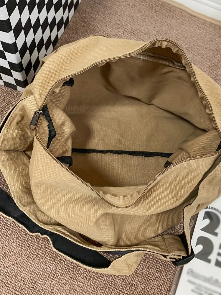 Large Canvas Hobo Crossbody Bag