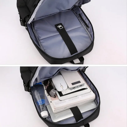 Men's Waterproof Laptop Backpack with USB Charging Port