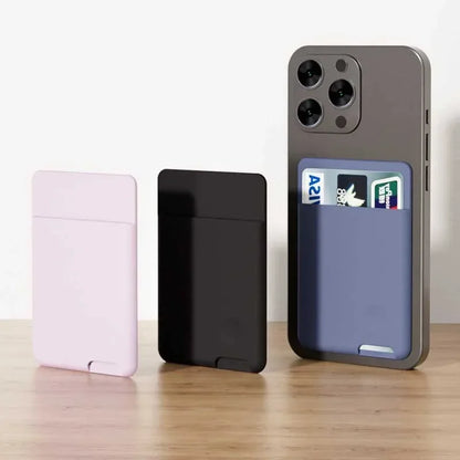 Silicone Phone Card Holder – Self-Adhesive Stick-On Wallet