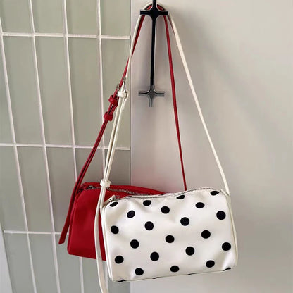 Polka Dot Pillow Bag – Korean Casual Crossbody Handbag