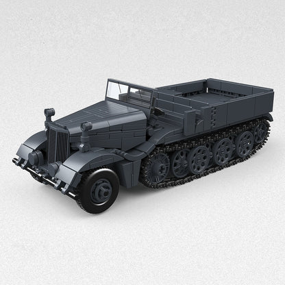 WWII SD KFZ 9 Famo Half-Track Military Building Blocks Set