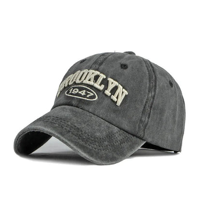 Washed Cotton Dad Hat – Snapback Baseball Cap with Sun Protection