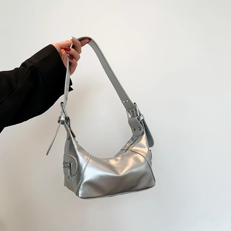 Y2K Motorcycle Shoulder Bag for Women