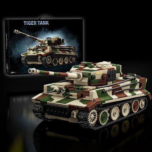 Tiger Tank MOC Building Blocks – 1:28 Scale WWII Army Model Set