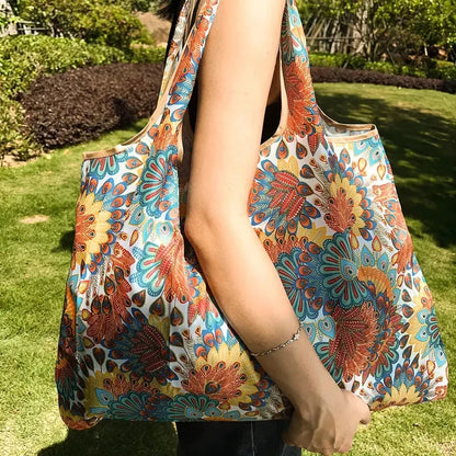 Large Capacity Foldable Reusable Shopping Bag – Eco-Friendly Tote