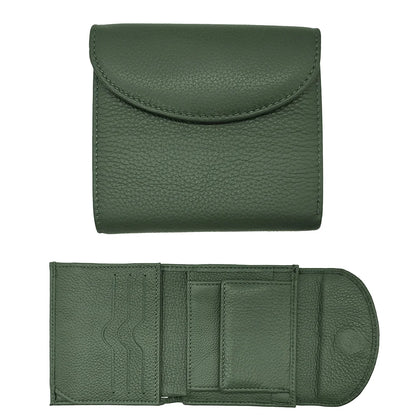 Women's Genuine Leather Short Wallet – Flap Closure with Card Holders
