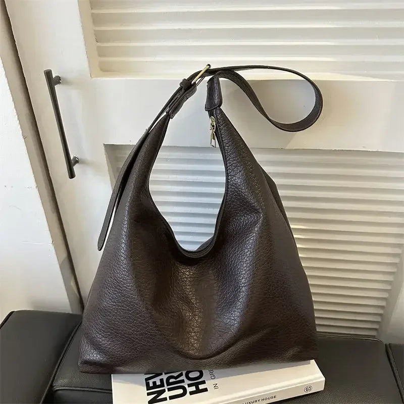 Women's Large Leather Tote Bag – Shoulder & Messenger Handbag