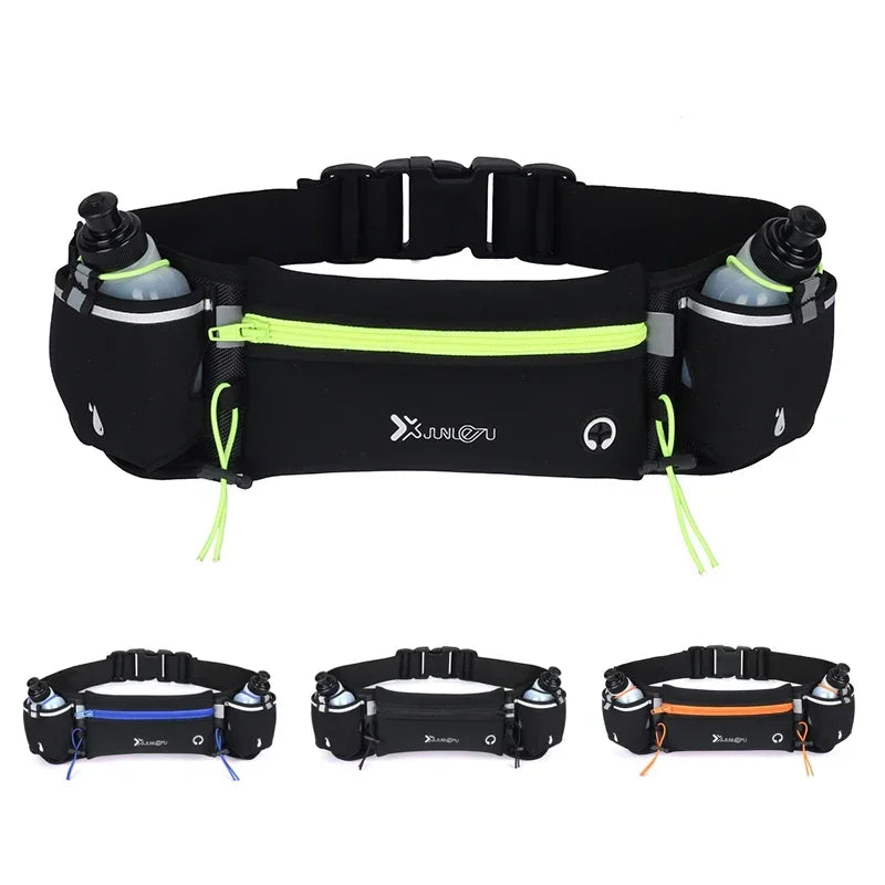 Running Belt Waist Bag - Dual Pocket Phone & Water Bottle Holder for Women