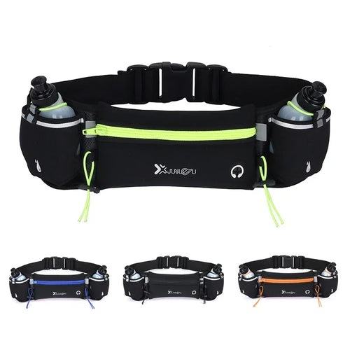 Running Belt Waist Bag - Dual Pocket Phone & Water Bottle Holder for Women