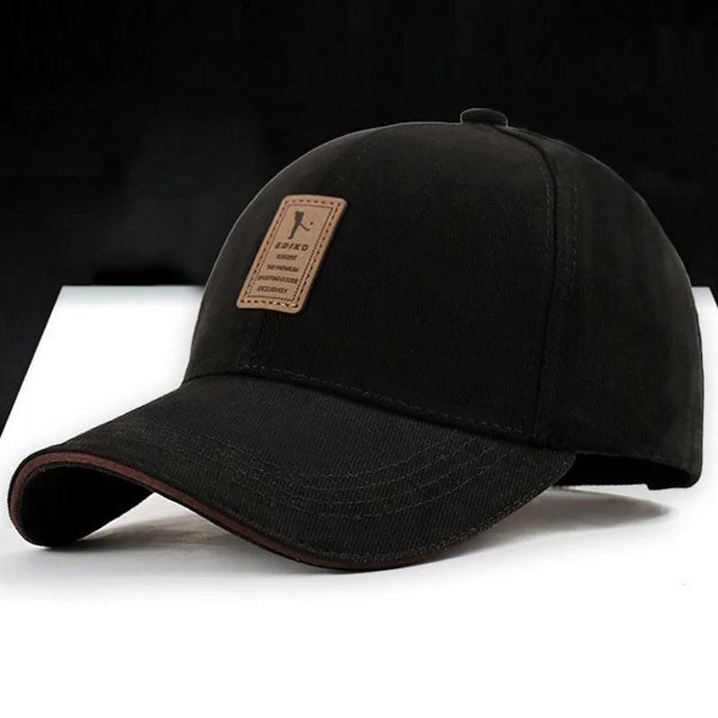 Structured Cotton Baseball Cap – Unisex Adjustable Snapback Sun Hat