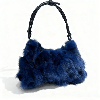 Faux Fur Shoulder Bag — Luxury Tote & Clutch Purse for Women