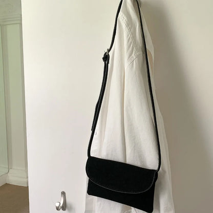 Suede Crossbody Phone Bag for Women – Lightweight Mini Shoulder Bag with Key Holder