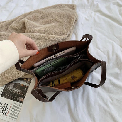 Luxury Leather Tote Bag – Large Capacity Shoulder Handbag