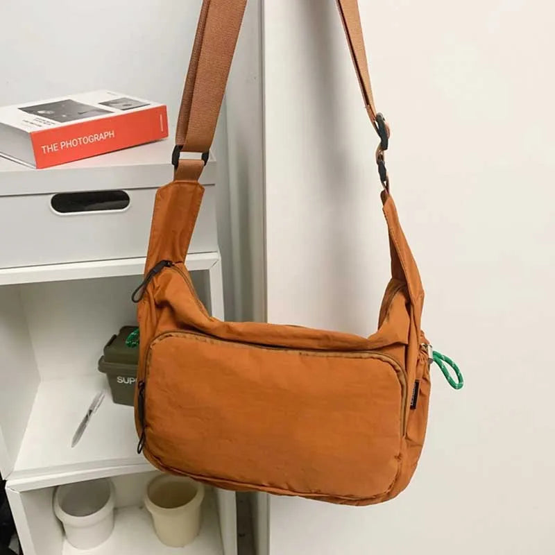 Large Capacity Nylon Crossbody Bag for Gym & Travel