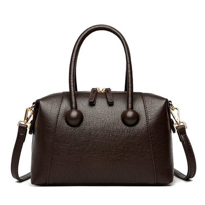 Soft Leather Women's Handbag – Shoulder Tote & Crossbody Bag