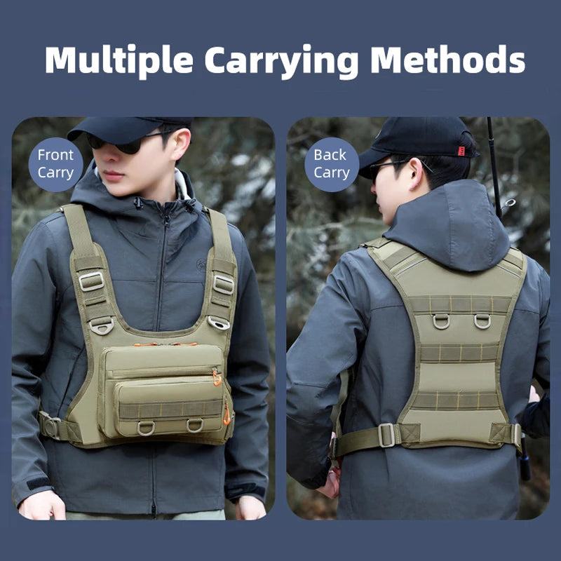 Tactical Chest Rig Vest Bag – Outdoor Fishing, Running & Cycling Pack