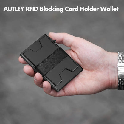 RFID Blocking Metal Card Holder Wallet for Men & Women