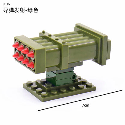 Military Anti-Aircraft Cannon MOC Building Blocks Model – WWII Artillery Brick Kit