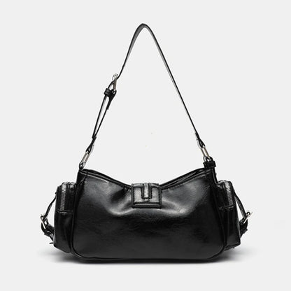 Gothic Rivet Shoulder Bag – Y2K Punk PU Leather Handbag