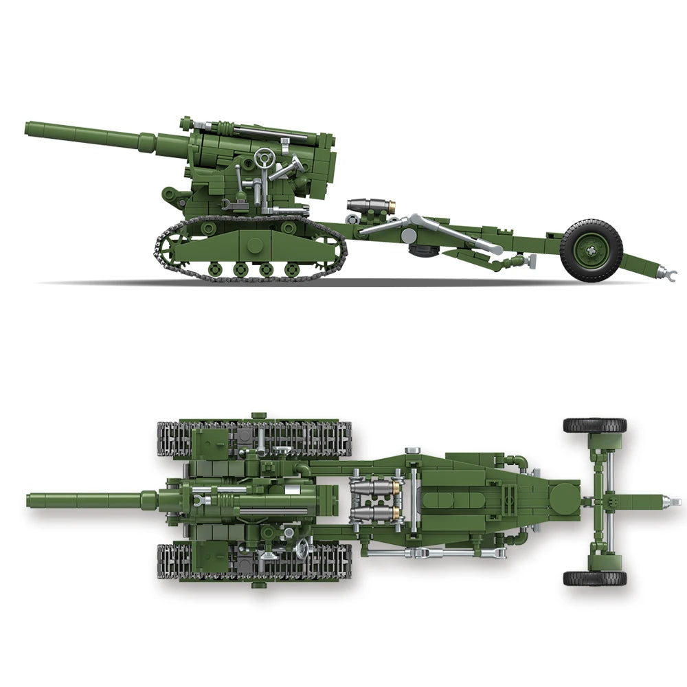 B-4 M1931 Howitzer Military Building Blocks Set – WWII Artillery Model