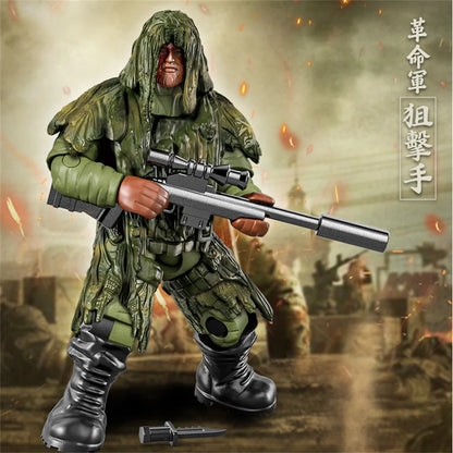 Military Soldiers Building Blocks Minifigures Set with Weapons & Accessories