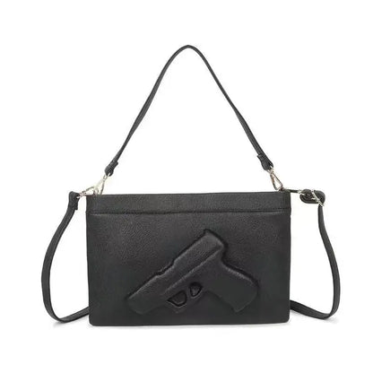 Leather Crossbody Clutch Bag for Women – Edgy Shoulder Purse