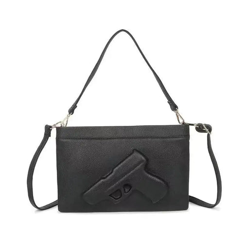 Leather Crossbody Clutch Bag for Women – Edgy Shoulder Purse
