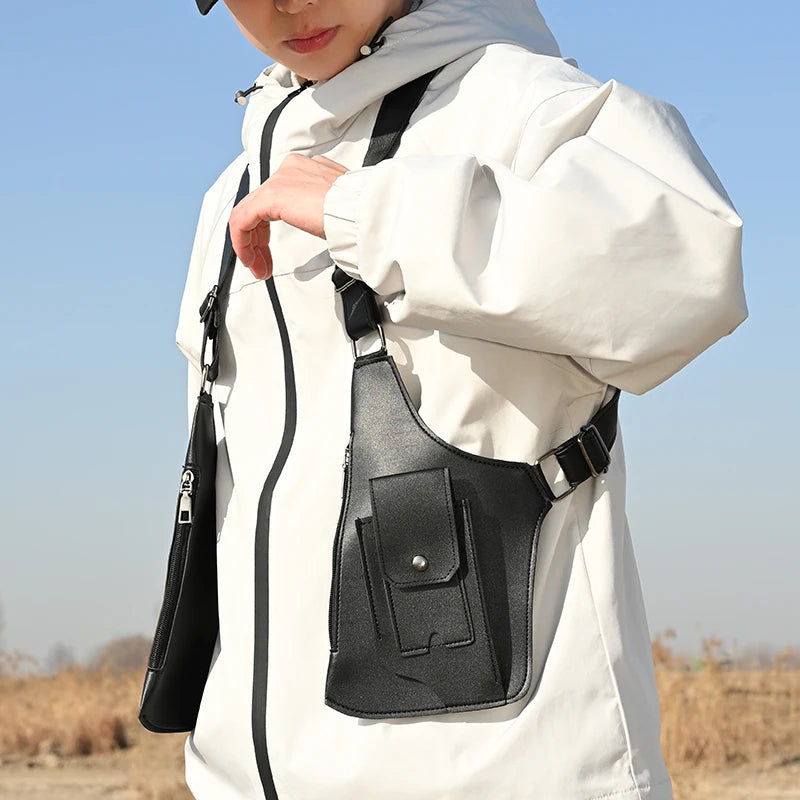 Tactical Vest Bag for Men – Multi-Pocket Dual Shoulder Strap Chest Rig