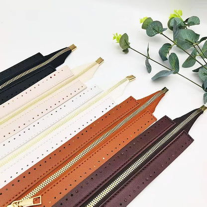 24cm PU Leather Zipper Strip for DIY Handmade Bags