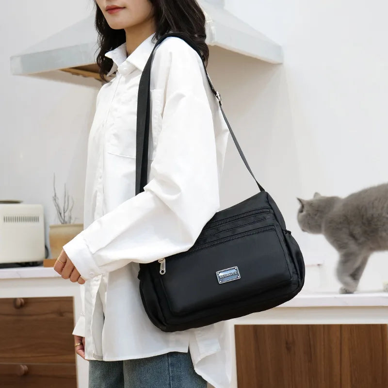 Women's Waterproof Shoulder Bag – Large Capacity Multi-Pocket Crossbody