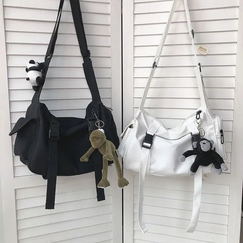 Canvas Messenger Bag – Unisex Japanese Harajuku Crossbody Shoulder Bag