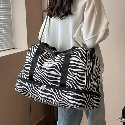 Animal Print Women's Duffle Bag – Large Nylon Gym & Travel Weekender