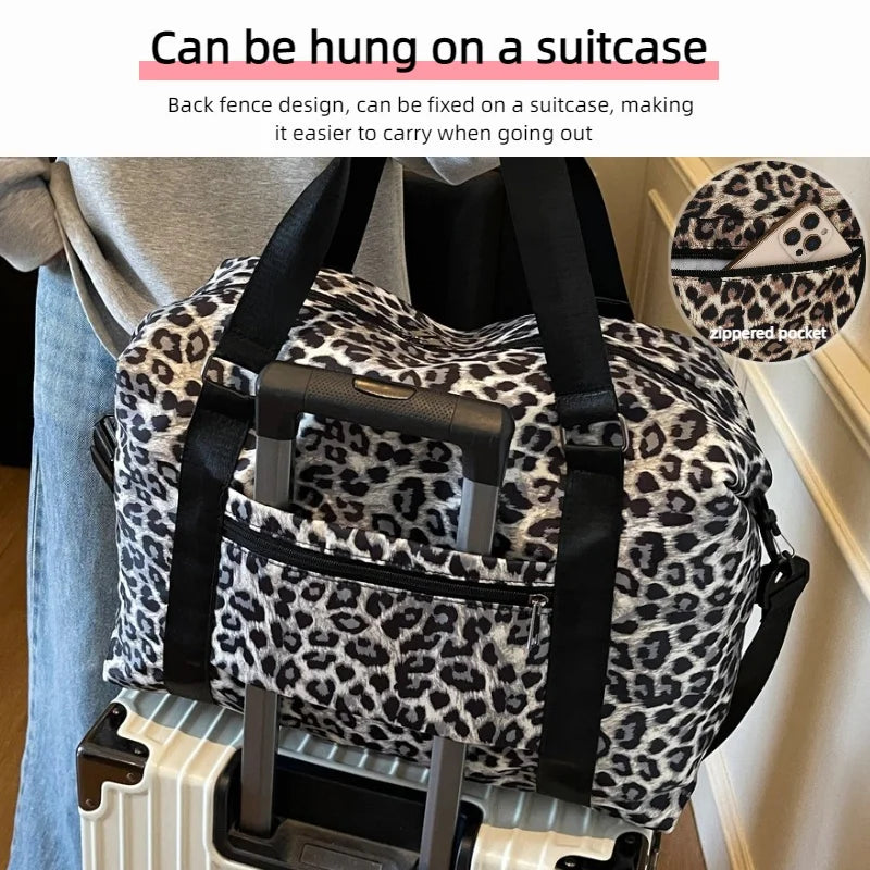 Leopard Print Duffle Bag – Large Gym & Travel Tote