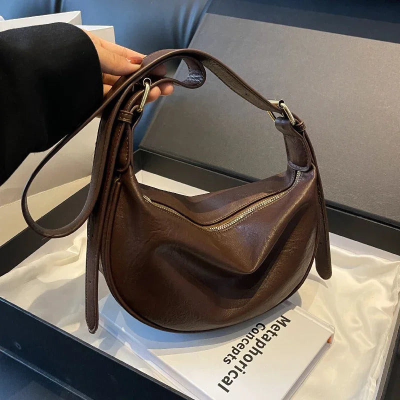 Women's Large Capacity Crossbody Bag – Soft Leather Shoulder Hobo Handbag