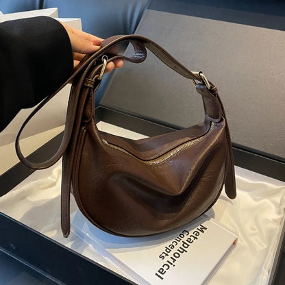 Women's Large Capacity Crossbody Bag – Soft Leather Shoulder Hobo Handbag