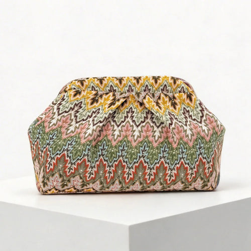 Luxury Knit Clutch Purse – Women's Evening Frame Bag