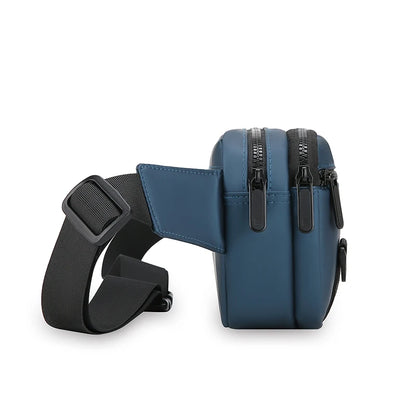 Men's Waterproof Sling Bag – Large Capacity PU Leather Crossbody
