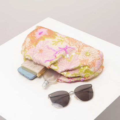 Clutch Bag Sequin Bag Floral Pop Embroidery Bag Gala Night Prom Bag