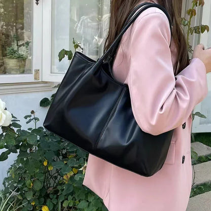 Large Capacity PU Leather Shoulder Tote Bag for Women