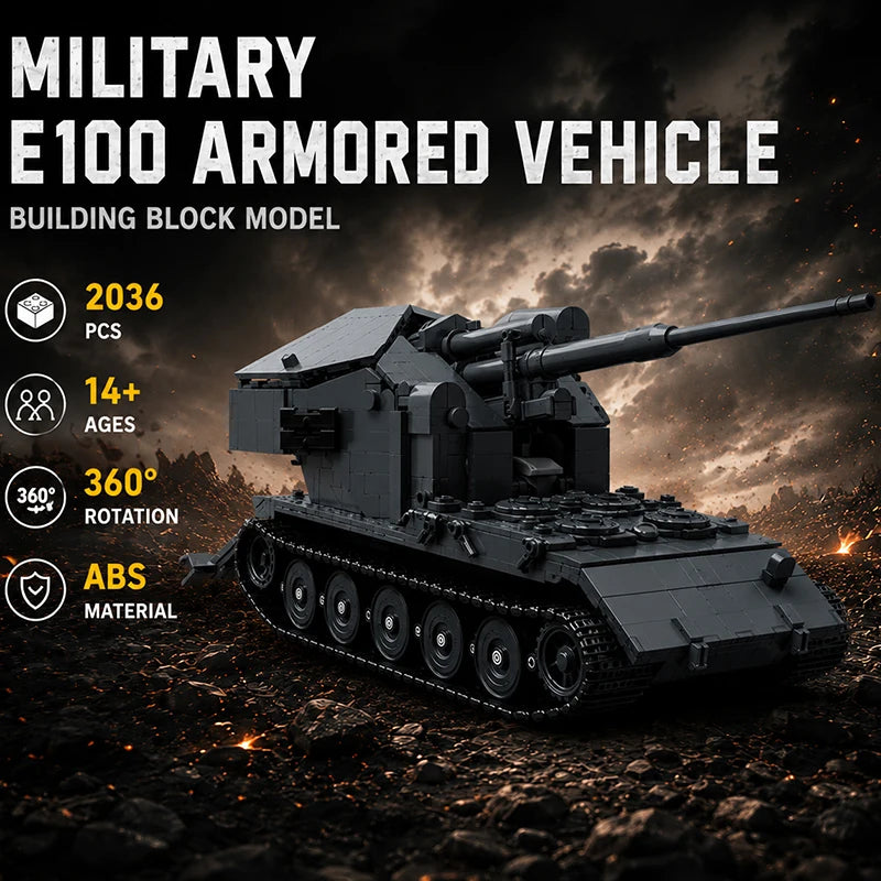 Waffentrager E100 Tank MOC Building Blocks Set – Military Army Bricks