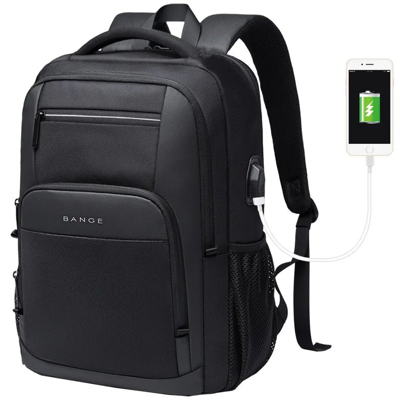BANGE Men's Laptop Backpack with USB Charging Port – Travel & Business