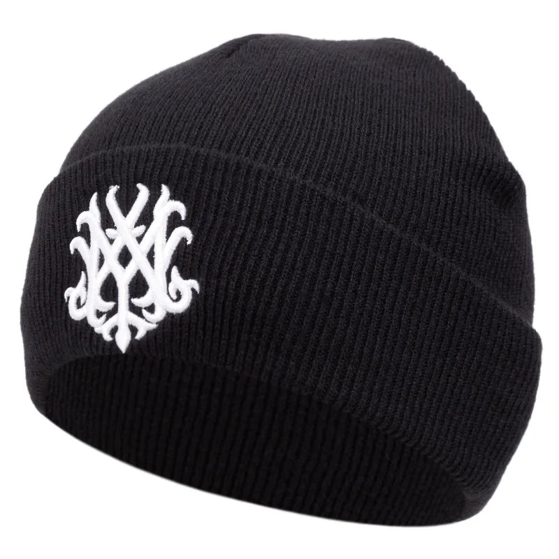 Winter Hat Totem Embroidered Beanies Women Men Keep Warm Windproof Beanie Knitted Skullies Garros